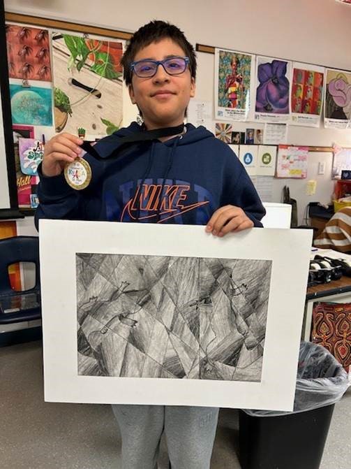 Deandre Salgado - 1st place in Exceptional Student Artwork