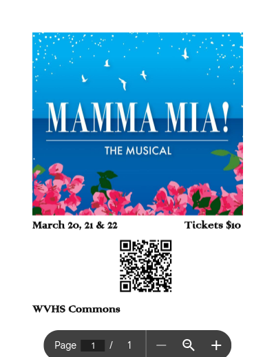 "Mama Mia" WVHS Production